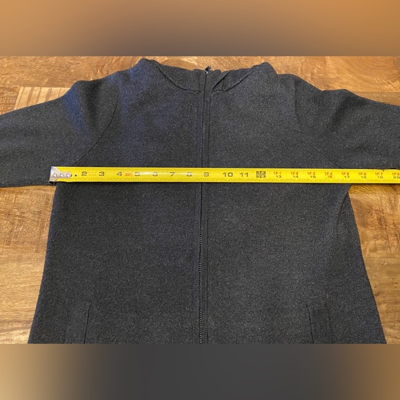 Cynthia Rowley Charcoal Gray Grey Knit Full Zip Hooded Cardigan Sweater Jacket S - Picture 15 of 16